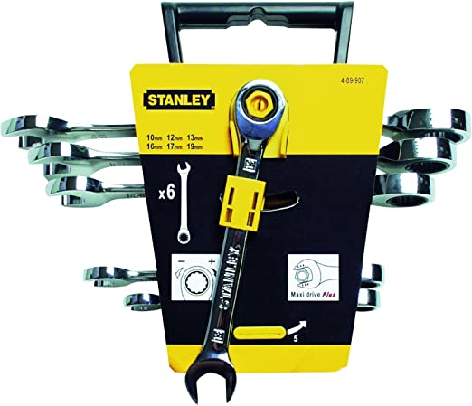 1462- طقم مفتاح بلدى مشرشر راتشة استانلي 10-19مم STANLY