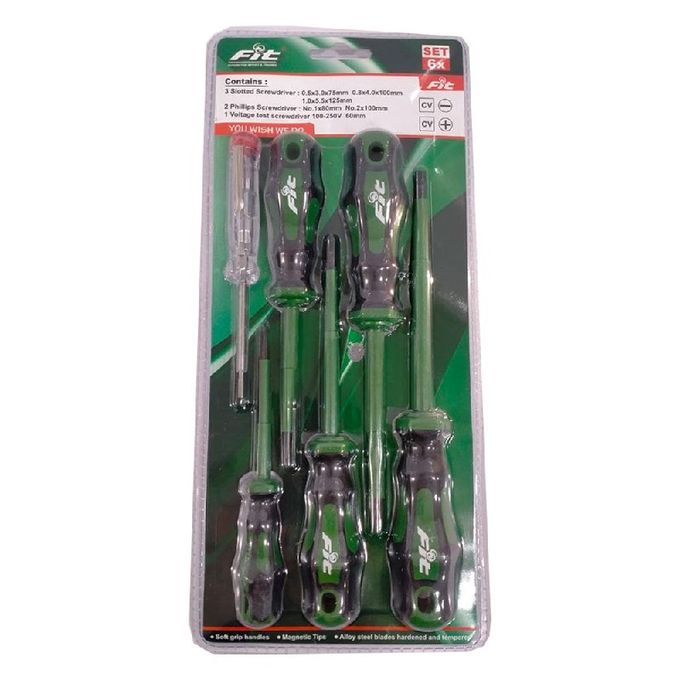 3412- طقم مفك الكتروني 6ق تيواني   fit  C60 D1105-63