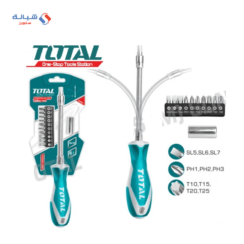 3274- طقم مفك سوستة 12ق سوستة 10سن توتال