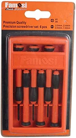 5239- طقم مفكات ساعاتى 6 ق فاموسى عادة وصليبة