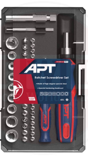 4408- طقم مفك اليكترونى 2 يد 49 قطعة شنطة بلاستيك APT AH147078-49