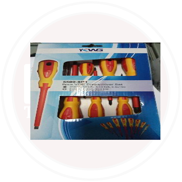 753- طقم مفكات تايوانى  عازل ع/ص تست 8ق KWG