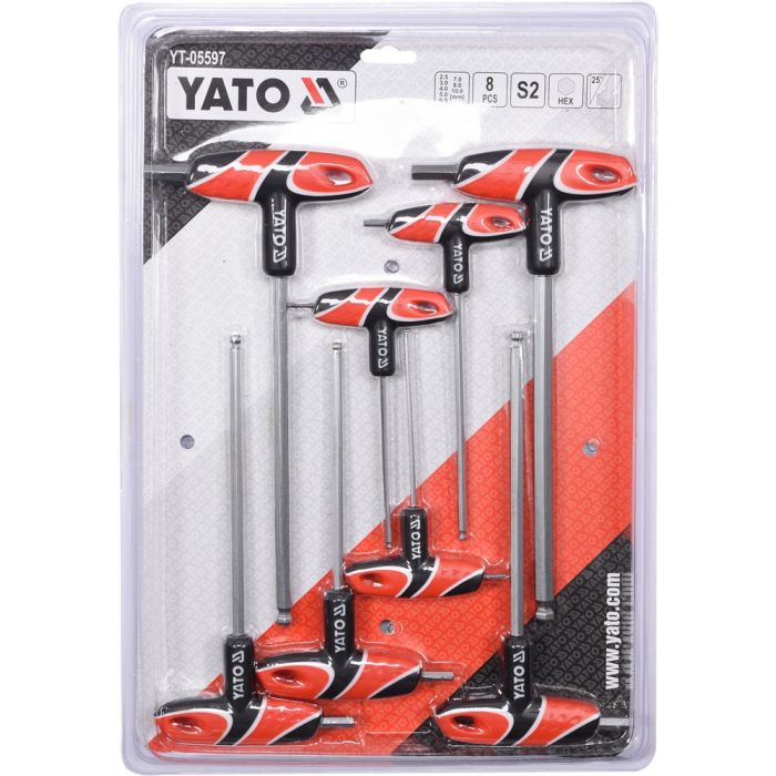 5565-طقم الن كى حرف T 8قطع YATO YT-05597