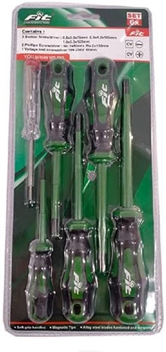 [49040500] 2673- طقم مفك الكترونيات 6ق FIT C60 D1105-63