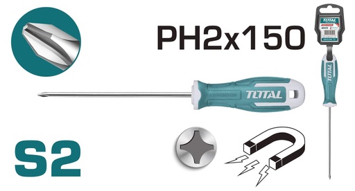 [THT26PH2150] 4233- سن مفك صليبة 2-150 توتالTHT26PH2150