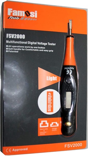 [FSV0101 M7] 502- مفك تست ديجتال 12-250فولت فاموسي FSV0101