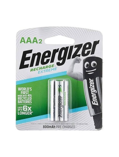 [ENERGIZER AAA Rechargeable] 1528- كارت 2حجر ريموت شحن انرجايزر ENERGIZER Rechargeable AAA