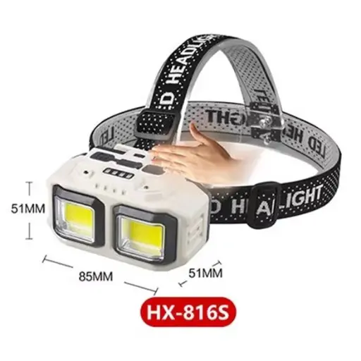 [3XCREE T6] 4065- كشاف راس سنسور بطارية HX-816S
