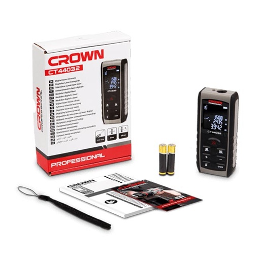 [8391205440320] 260- متر ليزر كراون ديجيتال 40 متر CROWN CT44032 B3 صيني