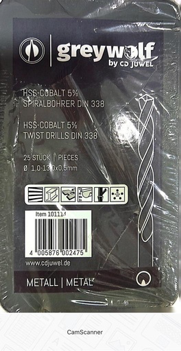 5352- طقم بنط كوبلت 25 ق المانى 1-13 مم GREY WolF