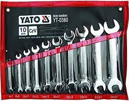 [YT-0380] 5579-طقم مفتاح بلدى 10 قطعة 6-27مم YATO YT-0380