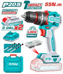[TIDLI20558] 500007152 - شنيور 2 بطارية دقاق 20ف 55 ن TOTAL TIDLI20558